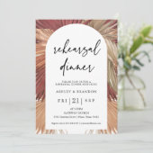 Pampas Grass Boho Aardse repetitie Diner Kaart (Staand voorkant)