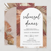 Pampas Grass Boho Aardse repetitie Diner Kaart (Voorkant / Achterkant)