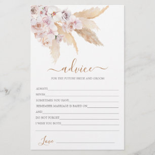 Pampas Grass Boho Advies voor de Bride kaart