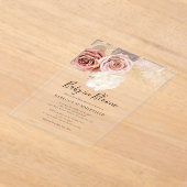 Pampas Grass Boho Baby in Bloom Girl Shower Acryl Uitnodigingen (Laagn)