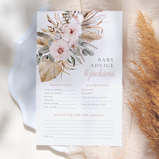 Pampas Grass Boho Baby shower Advies & Voorspellin (Creator heeft geüpload)
