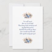 Pampas Grass Boho Baby shower Boy Kaart (Achterkant)