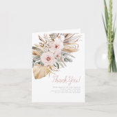 Pampas Grass Boho Baby shower Dank u Bedankkaart (Voorkant)