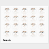 Pampas Grass Boho Baby shower Favor Sticker (Vel)