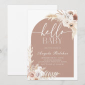 Pampas Grass Boho Baby shower Kaart (Voorkant / Achterkant)