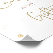 Pampas grass Boho Baby shower Kaarten and Gifts Si Poster (Hoek)