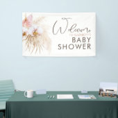 Pampas Grass Boho Baby shower Welkomstbanner Spandoek (Beurs)