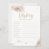 Pampas grass Boho Baby shower wenst Baby Kaart (Voorkant)