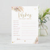 Pampas grass Boho Baby shower wenst Baby Kaart (Staand voorkant)