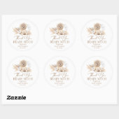 Pampas Grass Boho bedankt je veel aardiger Ronde Sticker (Vel)