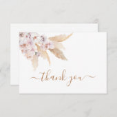 Pampas Grass boho bedankt voor je briefkaarten (Voorkant / Achterkant)