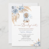 Pampas Grass Boho Beer Baby shower Uitnodiging (Voorkant)