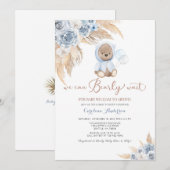 Pampas Grass Boho Beer Baby shower Uitnodiging (Voorkant / Achterkant)