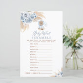 Pampas Grass Boho Beer Baby Word Scramble Game (Staand voorkant)