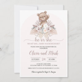 Pampas Grass Boho Beer Hij of zij Kaart