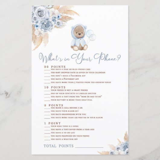 Pampas grass Boho Beer Wat zit er in je telefoonsp (Voorkant)