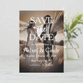 Pampas Grass Boho Bewaar de data Kaart (Staand voorkant)