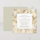 Pampas Grass Boho Bloemen Post Bruiloftsbrunch Kaart (Voorkant / Achterkant)