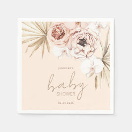 Pampas Grass Boho Bohemian Baby shower Servet