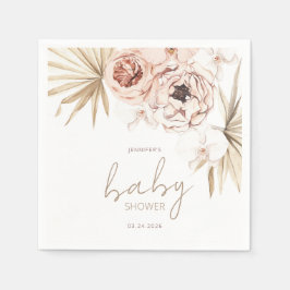 Pampas Grass Boho Bohemian Baby shower Servet