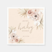 Pampas Grass Boho Bohemian Baby shower Servet (Voorkant)