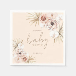 Pampas Grass Boho Bohemian Baby shower Servet