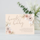 Pampas Grass Boho Bohemian Boeken voor Baby Informatiekaartje (Staand voorkant)