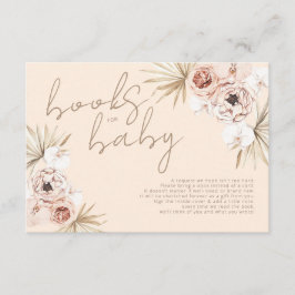 Pampas Grass Boho Bohemian Boeken voor Baby Informatiekaartje