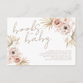 Pampas Grass Boho Bohemian Books for Baby Enclosur Informatiekaartje