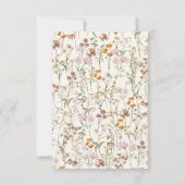 Pampas Grass Boho Bohemian Desert Baby shower Bedankkaart (Achterkant)