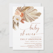 Pampas Grass Boho Bohemian Desert Baby shower Kaart (Voorkant)