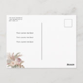 Pampas Grass Boho Bohemian Het is een meisje Baby  Briefkaart (Achterkant)