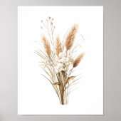 Pampas Grass Boho Botanisch Neutraal Decor Poster (Voorkant)