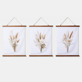 Pampas Grass Boho Botanische Neutrale Decor Hangend Wandkleed