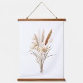 Pampas Grass Boho Botanische Neutrale Decor Hangend Wandkleed (Voorkant 3)