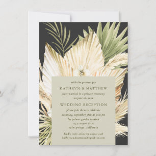 Pampas Grass Boho Bouquet Post Wedding Reception Kaart