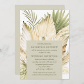 Pampas Grass Boho Bouquet Wedding Reception slecht Kaart (Voorkant / Achterkant)