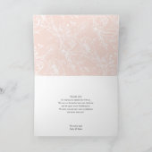 Pampas Grass Boho Bruiloft Bloemenboog Modern Bedankkaart (Binnen)