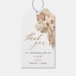 Pampas Grass Boho Bruiloft Dank u Cadeau Labels Cadeaulabel