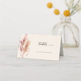 Pampas Grass Boho bruiloft Plaatskaartje