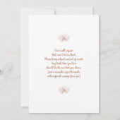 Pampas Grass Boho Chic Baby shower Kaart (Achterkant)