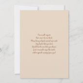 Pampas Grass Boho Chic Baby shower Kaart (Achterkant)