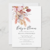 Pampas Grass Boho Chic Baby shower Kaart (Voorkant)