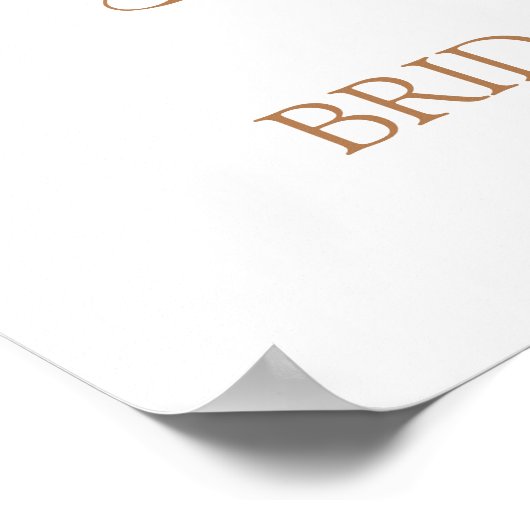 Pampas Grass Boho Chic Bridal Welkomstteken Poster (Hoek)