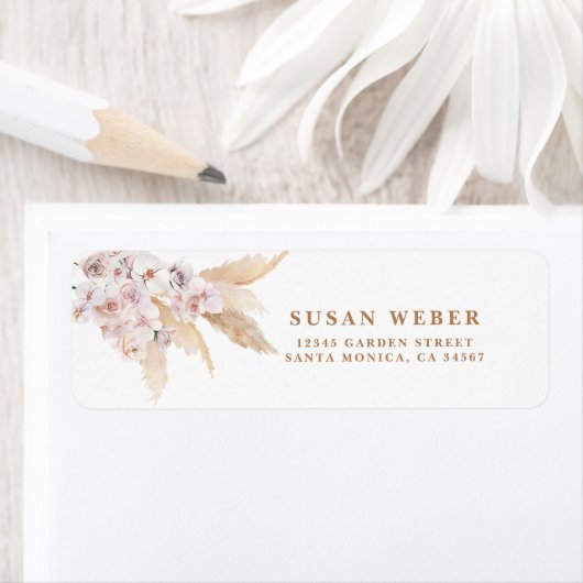 Pampas Grass boho chic call Label (Insitu)