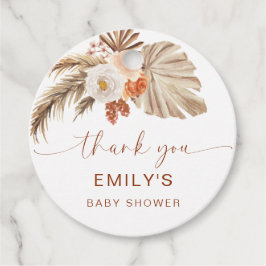 Pampas Grass Boho Dank u Desert Baby shower Bedankjes Labels