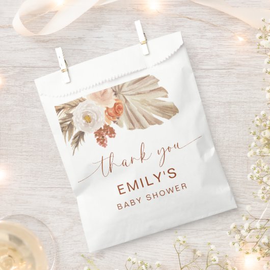 Pampas Grass Boho Dank u Desert Baby shower Bedankzakje (Geknipt)