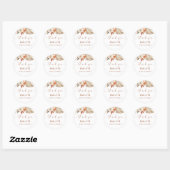 Pampas Grass Boho Dank u Desert Baby shower Ronde Sticker (Vel)