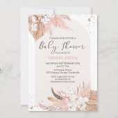 Pampas Grass Boho Desert Baby shower Uitnodiging (Voorkant)