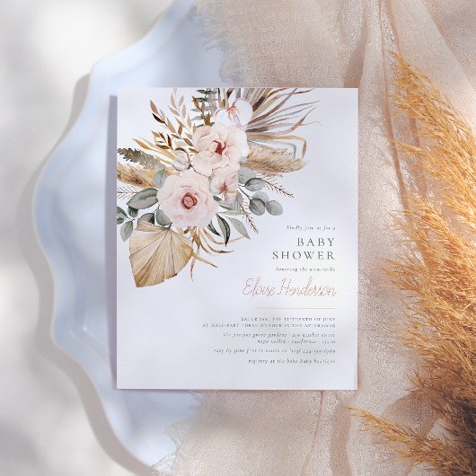 Pampas Grass Boho Desert Budget Girl Baby shower